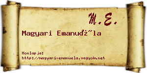 Magyari Emanuéla névjegykártya